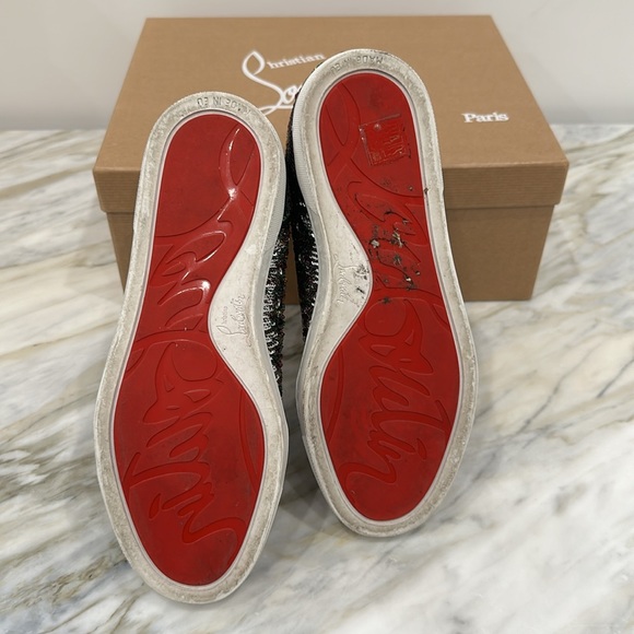 CHRISTIAN LOUBOUTIN BIP BIP WOMAN ORLATO FLAT PAILLETTES SILVER/MULTI 36 6 - Picture 7 of 7